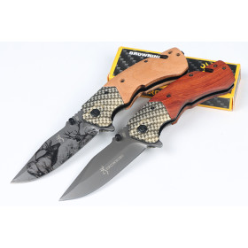 Browning X88 Rosewood Fast Opening Folding Knife with Glass Breaker UD407662